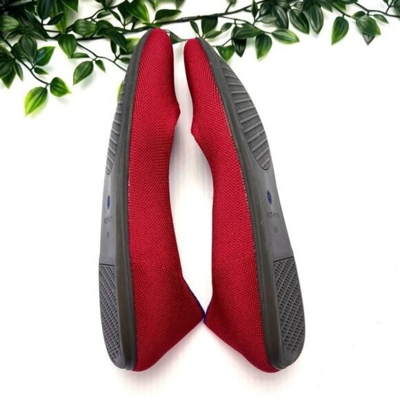 Rothy’s The Flat Red Slip On Knit Round Toe Ballet Flats 9.5 - Picture 3 of 8